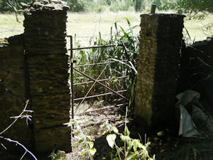 A bent metal gate